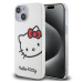 Hello Kitty IML Head Logo Kryt iPhone 15 bílý