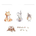 Yokodesign Set - nálepky Lesní království - Zvířátka s liškou, zimní les XL