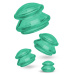 Silikonové masážní baňky Fabulo Mushroom - set, 4ks Barva: průhledná