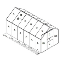 Náhradní prosklení pro skleník VITAVIA VENUS 2500 PC 6 mm LG3059