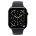 Apple Watch Series 11 Cellular (46mm) Břidlicově šedý titan s černým sportovním řemínkem S/M