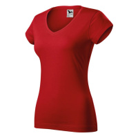 Dámské tričko Malfini Fit V-neck červená