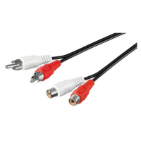 PremiumCord Kabel 2x Cinch-2x Cinch, M/F 15m