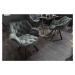 LuxD Designová otočná židle Kiara tmavě zelený samet