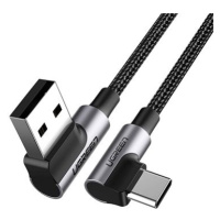 Ugreen Angled USB 2.0 A to Type C Cable Nickel Plating Aluminum Shell 1m Black