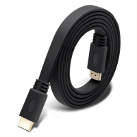 HDB-1,5M | Plochý kabel HDMI 1.4 | 3D | 1080p FULL HD @ 60 Hz černá