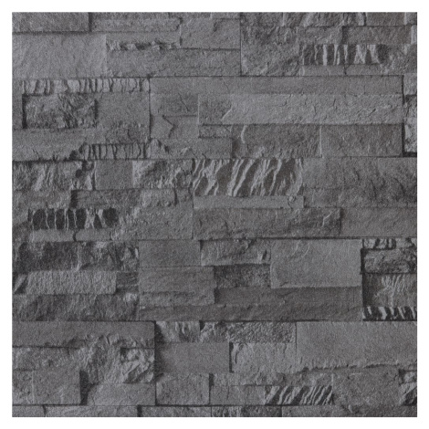 vidaXL Tapeta 3D vzhled kamene černá 10 x 0,53 m vliesová