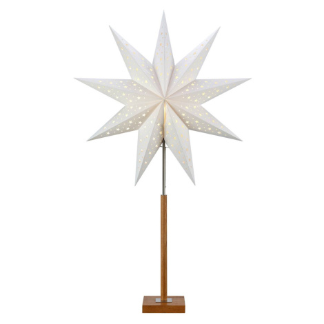 Markslöjd Hvězda Solvalla s dřevěnou základnou 100cm bílá