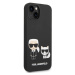 Silikonové pouzdro Karl Lagerfeld and Choupette Liquid Silicone pro Apple iPhone 14 Plus, černá