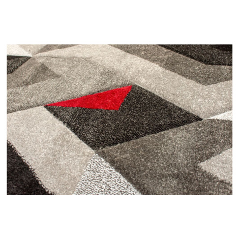 Kusový koberec Hand Carved Aurora Grey/Red 200x290 cm Flair Rugs