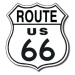 Plechová cedule ROUTE 66 - shield, (27 x 27 cm)