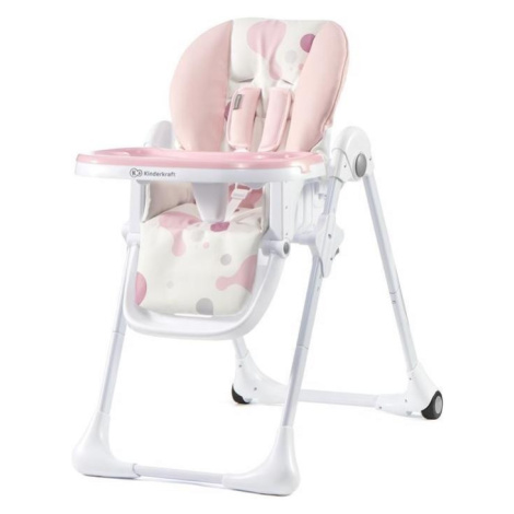 Kinderkraft KINDERKRAFT - Dětská jídelní židle YUMMY růžová/bílá