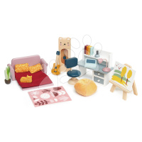 Dřevěný nábytek pro školáka Dolls House Study Furniture Tender Leaf Toys s komplet vybavením a d