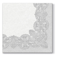 PAW - Ubrousky AIRLAID L 40x40cm Royal Lace Silver