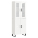 vidaXL Skříň highboard lesklá bílá 69,5 x 34 x 180 cm kompozitní dřevo