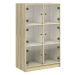 vidaXL Highboard s dvířky dub sonoma 68 x 37 x 109 cm kompozitní dřevo