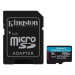 Kingston microSDXC Canvas Go! Plus 256GB 170MB/s UHS-I U3 + SD adaptér