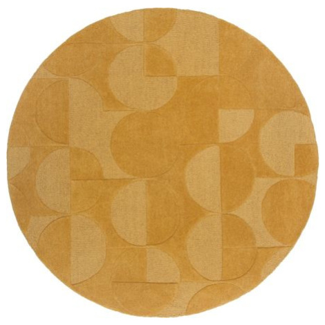 Kusový koberec Moderno Gigi Ochre kruh FOR LIVING