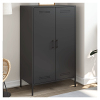 vidaXL Skříň highboard černá 68 x 39 x 113 cm ocel