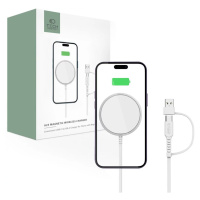 Nabíječka TECH-PROTECT QI15W-A25 MAGNETIC MAGSAFE WIRELESS CHARGER WHITE (9490713934449)