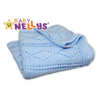 Baby Nellys Háčkovaná dečka Baby Nellys ® - modrá