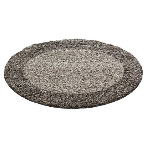 Ayyildiz koberce Kusový koberec Life Shaggy 1503 taupe kruh Rozměry koberců: 160x160 (průměr) kr