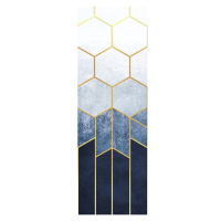 FTNVL 3725 AG Design vliesová fototapeta 1-dílná Blue Hexagons, velikost 90 x 270 cm