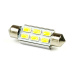 LED auto žárovka 12V LED C5W 6SMD5630  36mm CAN BUS Teplá bílá