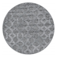 Ayyildiz koberce Kusový koberec Pisa 4702 Grey kruh Rozměry koberců: 80x80 (průměr) kruh
