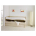 BMB TINA 90 x 200 cm levá - kvalitní lamino postel oblé rohy imitace dřeva dub Bardolino - SKLAD