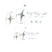Yokodesign Nálepky na zeď - Pterosauři v oblacích Velikost: maxi - XL