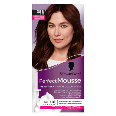 Schwarzkopf Perfect Mousse barva na vlasy Tmavě Červenohnědý 388 (3-88)