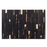 Hnědozlatý patchwork koberec z hovězí kůže 140x200 cm ARTVIN, 57754