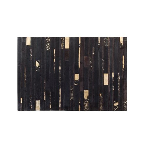 Hnědozlatý patchwork koberec z hovězí kůže 140x200 cm ARTVIN, 57754 BELIANI