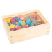 Small Foot Dřevěné navlékací korálky tvary v krabičce