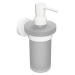 Sapho X-ROUND WHITE dávkovač mýdla 230ml, mléčné sklo, bílá mat