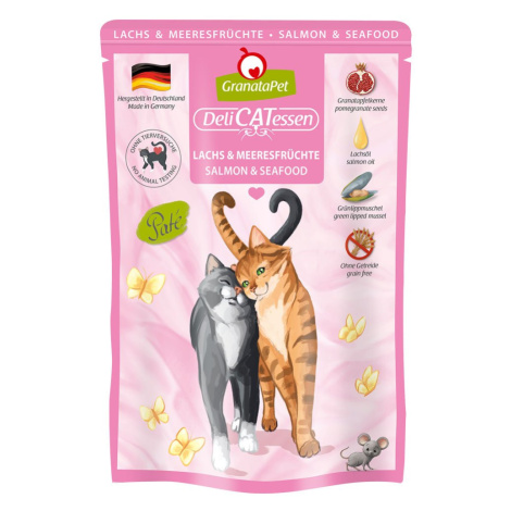 GranataPet pro kočky – Delicatessen kapsička losos a mořské plody 12 × 85 g
