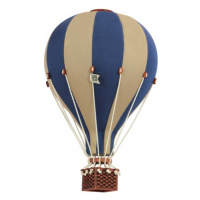 Super balloon Dekorační horkovzdušný balón Střední: 33cm x 20cm modrá/krémová