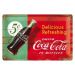 Plechová cedule Coca-Cola - Delicious Refreshing, 30 × 20 cm