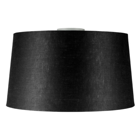 Moderní stropní svítidlo matně bílé s černým odstínem 45 cm - Combi QAZQA