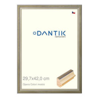 DANTIK rámeček 29,7 × 42, OPERA Colori modrý plexi čiré