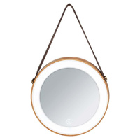 Nástěnné zrcadlo s LED osvětlením Wenko Usini, ø 21 cm
