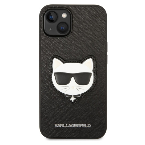 Karl Lagerfeld PU Saffiano Choupette Head kryt iPhone 14 Plus černý