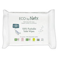 ECO BY NATY Vlhčené splachovatelné ubrousky s funkcí toaletního papíru bez vůně  42 ks