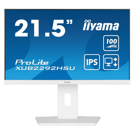 iiyama ProLite/XUB2292HSU-W6/21,5"/IPS/FHD/100Hz/0,4ms/White/3R