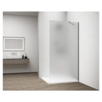 Polysan ESCA CHROME jednodílná sprchová zástěna k instalaci ke stěně, matné sklo, 900 mm