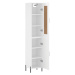 vidaXL Skříň highboard bílá s vysokým leskem 34,5x34x180 cm kompozit