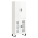 vidaXL Skříň highboard lesklá bílá 69,5 x 34 x 180 cm kompozitní dřevo