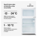 Klarstein Big Daddy Cool, kombinovaná lednice, 61 l/26 l, 40 dB, energetická třída F, bílá
