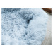Plyšový pelíšek pro psy 40 cm světle šedý